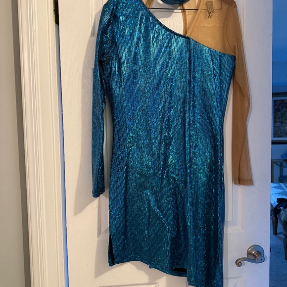 Disco Theme Adult Figure Skating Dress - Picture 1 of 4